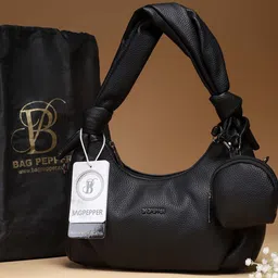 Bag Pepper PU Structured Handheld Bag with Tasselled image 1