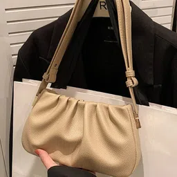 KPOP Women Solid Baguette Shoulder Bag image 2