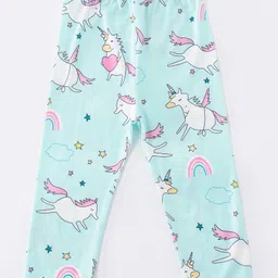 Kookie Kids Full Length Leggings Unicorn Print - Blue-image-78