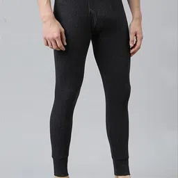 MACHO Men Ribbed Mid-Rise Thermal Bottoms image 2