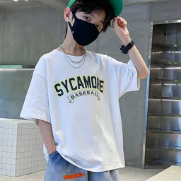 Xsole Boys Graphic Printed Round Neck Cotton Oversized T-shirt-picture-36