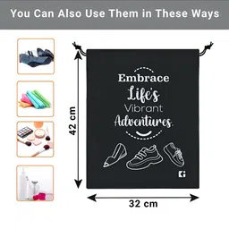 Aura Black 8 Pieces Reusable Multi-Utility Organisers image 3