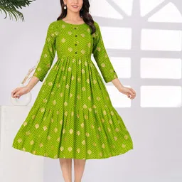 HEARTLOOM Adults-Women Floral Printed Maternity Anarkali Kurta-picture-21