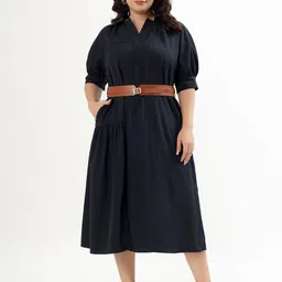 PELLE LUXUR Plus Size Fit and FlareDress-picture-16