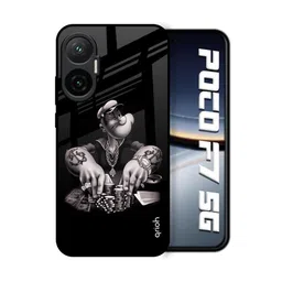 QRIOH Unisex Poco F7 5G Quirky Gambling Problem Shockproof Glass Back Case-picture-28