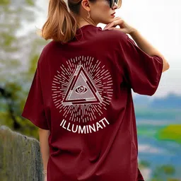 AUSK Women Graphic Printed Round Neck Cotton Oversized T-shirt-image-14