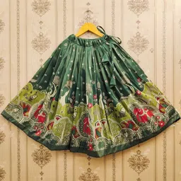 Sangria Girls Printed V-Neck Flared Lehenga Choli-picture-34