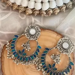 Sangria Oxidised Alloy Artificial Beads Earrings-picture-44