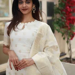 Zaierra Boutique Women Ethnic Motifs Regular Kurta with Trousers & With Dupatta image 2