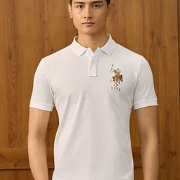 U.S. Polo Assn. Polo Collar Pure Cotton T-shirt-picture-27