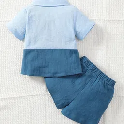 Greenland Ecostrwz Unisex Kids Colourblocked T-shirt and Shirt with Shorts image 3