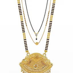 Bhanu diam Gold-Plated Brass Mangalsutra-picture-13
