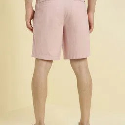 Allen Solly Men Solid Regular Fit Mid-Rise Coton Shorts image 3
