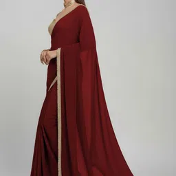 Rensa Sequinned Pure Georgette Heavy Work Saree image 5