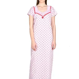 Noty Women Floral Printed Maxi Nightdress-image-7