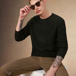 Dennis Lingo Men Cable Knit Pullover Sweater-picture-0