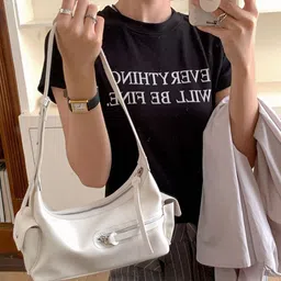 StyleCast x Revolte Structured Shoulder Bag image 2