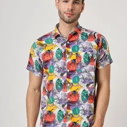 AMSWAN Men Floral Opaque Printed Casual Shirt-picture-28