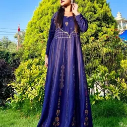 HERE&NOW Women Ethnic Motifs Printed Anarkali Kurta image 3