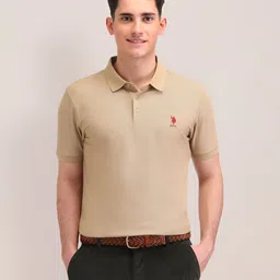 U.S. Polo Assn. Men Solid Polo Collar Cotton Slim Fit T-shirt-picture-44