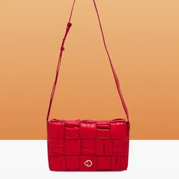 Caprese Women Solid Structured Leather Sling Bag-image-2