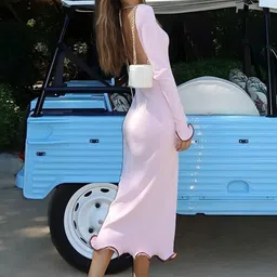 KPOP Women Bodycon Midi Dress-picture-13