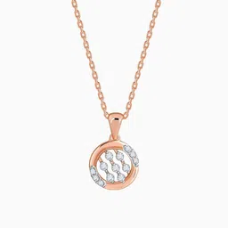 GIVA Rose Gold Cocoon Lab Grown Diamond Pendant image 5