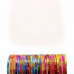 Adiba Fashion Factory Multi Glass Artificial Stones Bangle image 1