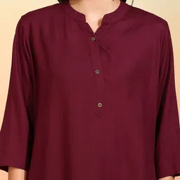 Label Ceres Mandarin Collar Cotton Top image 4