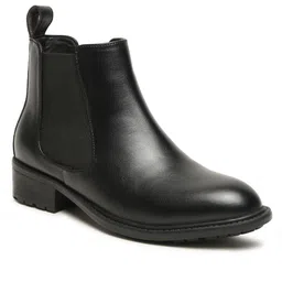 Bruno Manetti Women Solid Casual Block-Heel Chelsea Boots-image-71