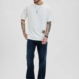 Snitch Men Graphic Printed Round Neck Cotton Oversized T-shirt image 3