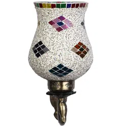 1ST TIME Multicoloured & Multicoloured Textured Metal Traditional Wall Lamp image 2