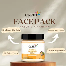 CARET ORGANIC Haldi & Chandan Face Pack For Skin Brightening - 100 g image 4