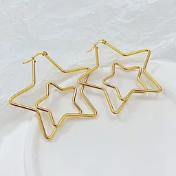 ZIVOM Star Shaped Hoop Earrings-picture-33