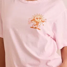 LULU & SKY Graphic Printed Round Neck Short Sleeves T-shirt image 2