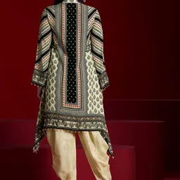 Libas Art Ethnic Motifs Printed Mandarin Collar Tunic With Dhoti Pant image 4