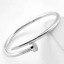 MADDY SPACE Silver-Plated Stainless Steel Cuff Bracelet image 2