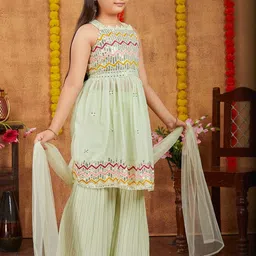 Muhuratam Girls Georgette Kurta Sets-picture-21