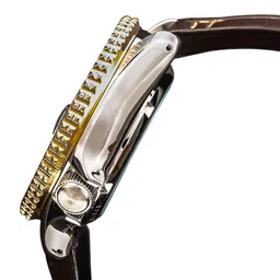 SEIKO Men Embellished Dial & Leather Straps Analogue Chronograph Automatic Motion Powered Watch SSK036K1 image 2