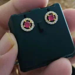 OM KRISHIV COLLECTION Circular Studs Earrings image 1