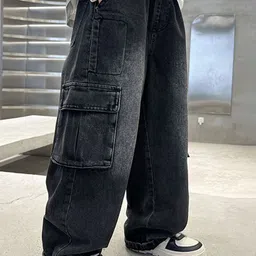 LULU & SKY Boys High-Rise Slash Knee Light Fade Jeans image 2