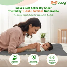 OyO Baby Beige Cotton Breathable Mattress Protector image 2