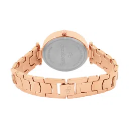 DressBerry Women Brass Embellished Dial & Straps Reset Time Analogue Watch DB25-1B image 3