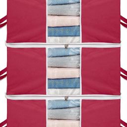 AMAK INC Maroon Fabric Wardrobe Organisers-picture-8