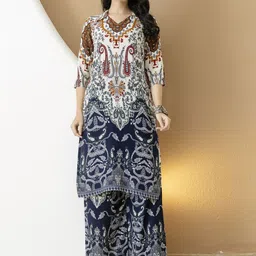 KALINI Women Ethnic Motifs Printed Regular Kurta with Palazzos-picture-21