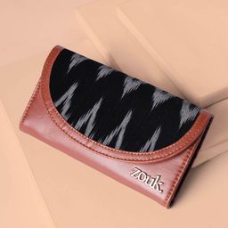 ZOUK Women Printed Ikat Wave Kyra Leather Envelope Wallet-picture-6