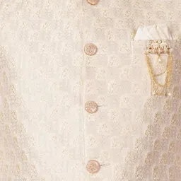 Dulha Ghar Men Raw Silk Kurta With Pyjamas And Jacket image 5