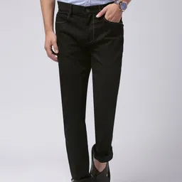 True Blue Men Black Regular Fit Stretchable Jeans-picture-13