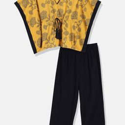 The Kaftan Company Girls Floral Printed Night Suit-picture-18