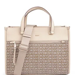 DKNY Printed Structured Handheld Bag with Detachable Sling Strap-picture-34